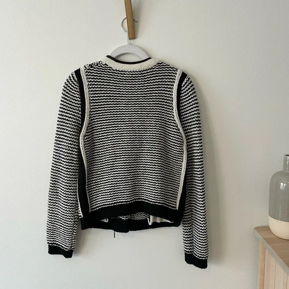 Rebecca Taylor tweed knit zip-front moto jacket - Picture 4 of 4